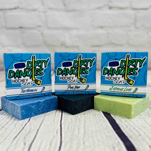 Dirty Dangles Hockey 3 Pack Bundles - Dirty Dangles Hockey Soap Bars Natural Soap Bar Gray Top Shelf Bundle