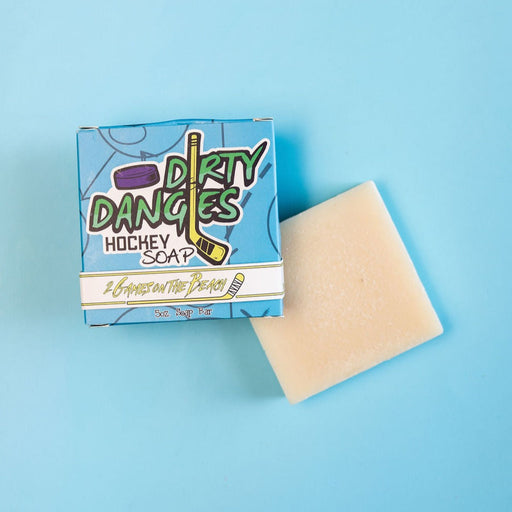 Dirty Dangles Hockey 2 Games on the Beach - Hockey Soap Bar Natural Soap Bar Sky Blue 3 Bars - $22