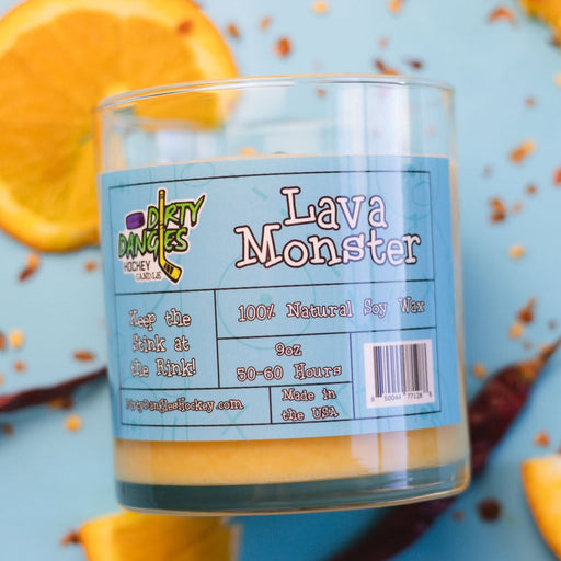 Dirty Dangles Hockey Dirty Dangles Hockey Candles - Lava Monster Soy Wax Candles Light Steel Blue