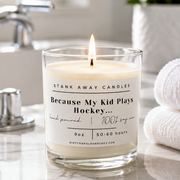 Dirty Dangles Hockey Because My Kid Plays Hockey Candle - Natural Soy Wax Soy Wax Candles Dark Gray Brown Sugar &  Fig,Certified Beaut (Lavender Lemongrass),Cinnamon Vanilla,Coastal Breeze,Oatmeal Milk & Honey,Sweet Orange & Chili Pepper,Pumpkin Spice (Seasonal),Gingerbread (Seasonal)