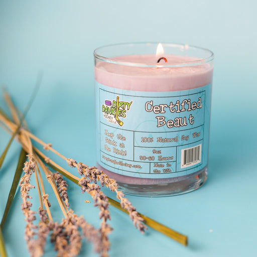 Dirty Dangles Hockey Dirty Dangles Hockey Candles Soy Wax Candles Light Gray Certified Beaut (Lavender Lemongrass)