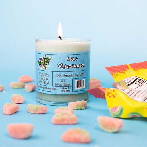 Dirty Dangles Hockey Dirty Dangles Hockey Candles Soy Wax Candles Pale Turquoise Sour Watermelon