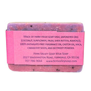 Fern Valley Soap Natural Goat Milk Soap | Exfoliating Cranberry-Seed Scrub | Divine - Musky Floral Scent Goat Milk Soap Hot Pink