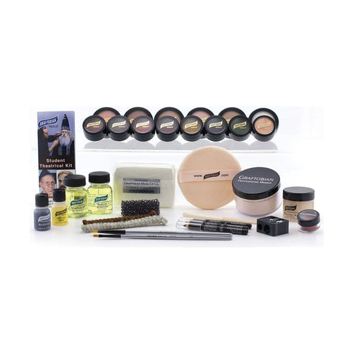 Graftobian Make-Up Company Deluxe Student Theatrical Kit Light Gray Light/Fair