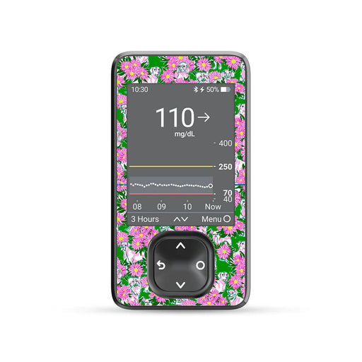 Peelz Dogs and Daisies DEXCOM G7 and Stelo Touchscreen Receiver Peelz/Stickers Dim Gray