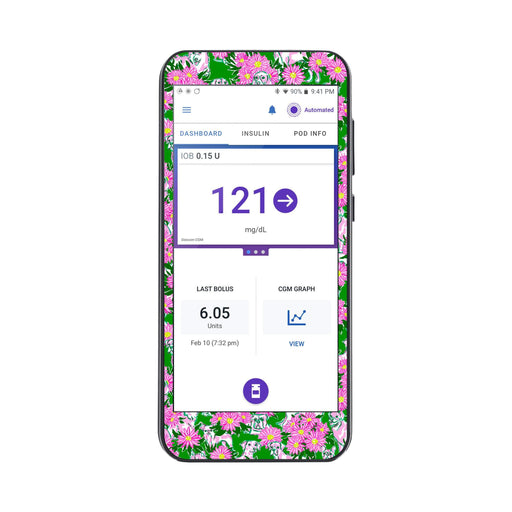 Peelz Dogs and Daisies Sticker for Omnipod® 5 Controller – Pump Peelz Peelz/Stickers White Smoke