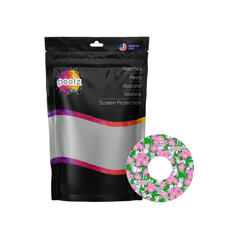 Peelz Dogs and Daisies Patch FreeStyle Libre 3 Plus & Lingo  Patch Tape - Pump Peelz Patch Medical Tape White Smoke 12-Pack (Set of 12 Patches),4-Pack (Set of 4 Patches)