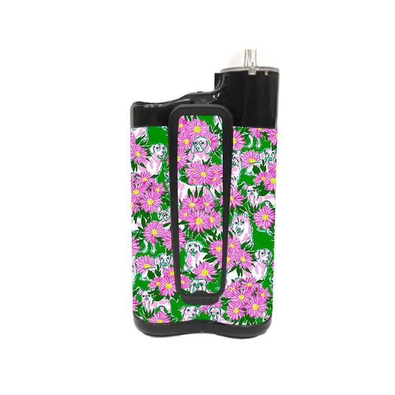 Peelz Dogs and Daisies for Medtronic MiniMed 770G & 780G Peelz/Stickers White Smoke Whole System Peelz (front back + clip),Front Peelz,Back and Clip Peelz