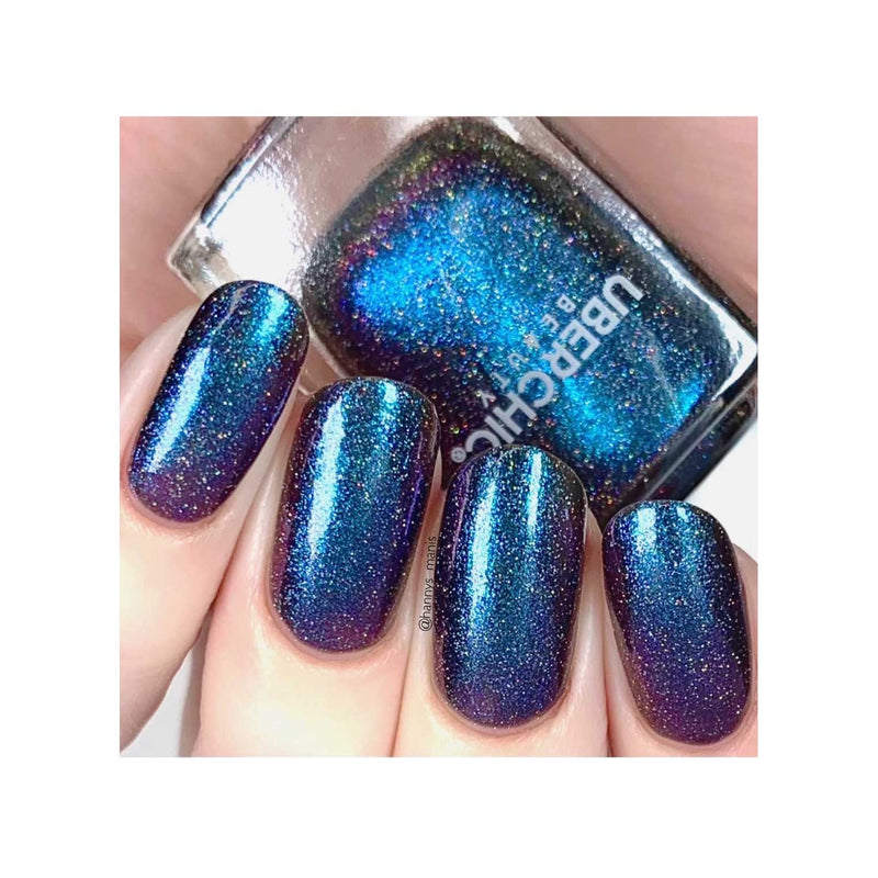 UberChic Beauty Don't Hex My Vibe - Holographic Polish Regular Polish Dark Slate Gray