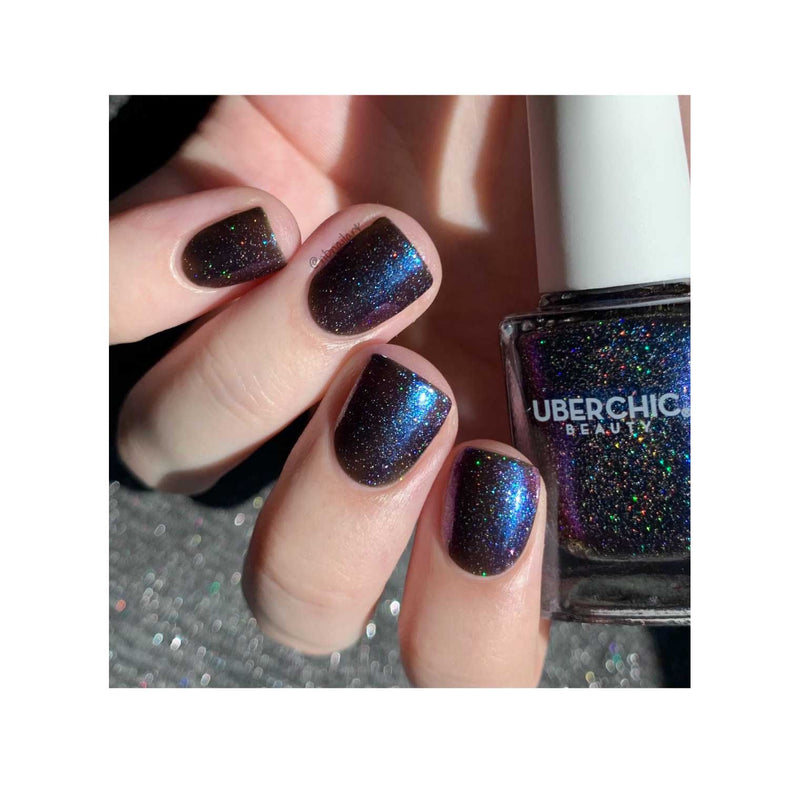 UberChic Beauty Don't Hex My Vibe - Holographic Polish Regular Polish Dark Slate Gray
