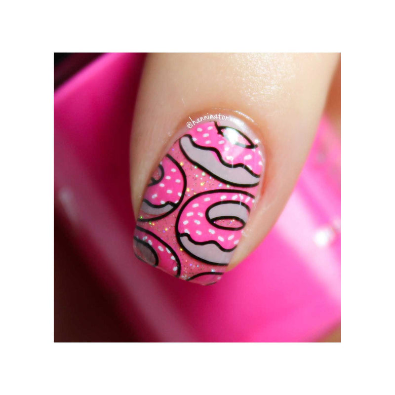 UberChic Beauty Donut Worry Stamping Plate Maroon