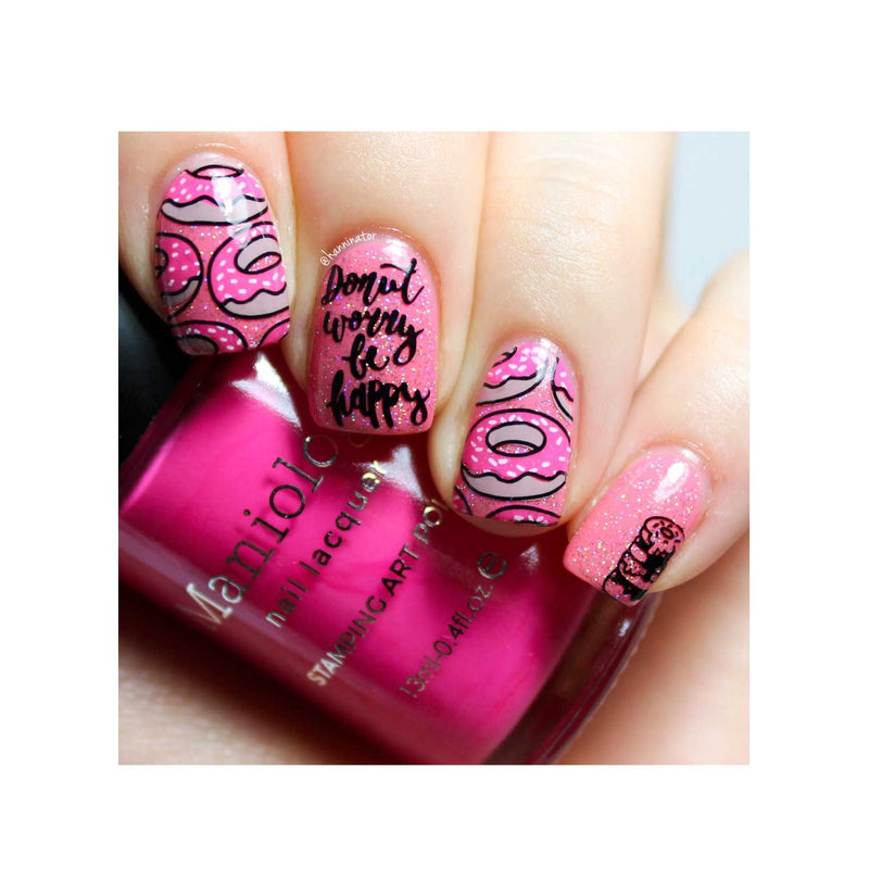 UberChic Beauty Donut Worry Stamping Plate Light Pink