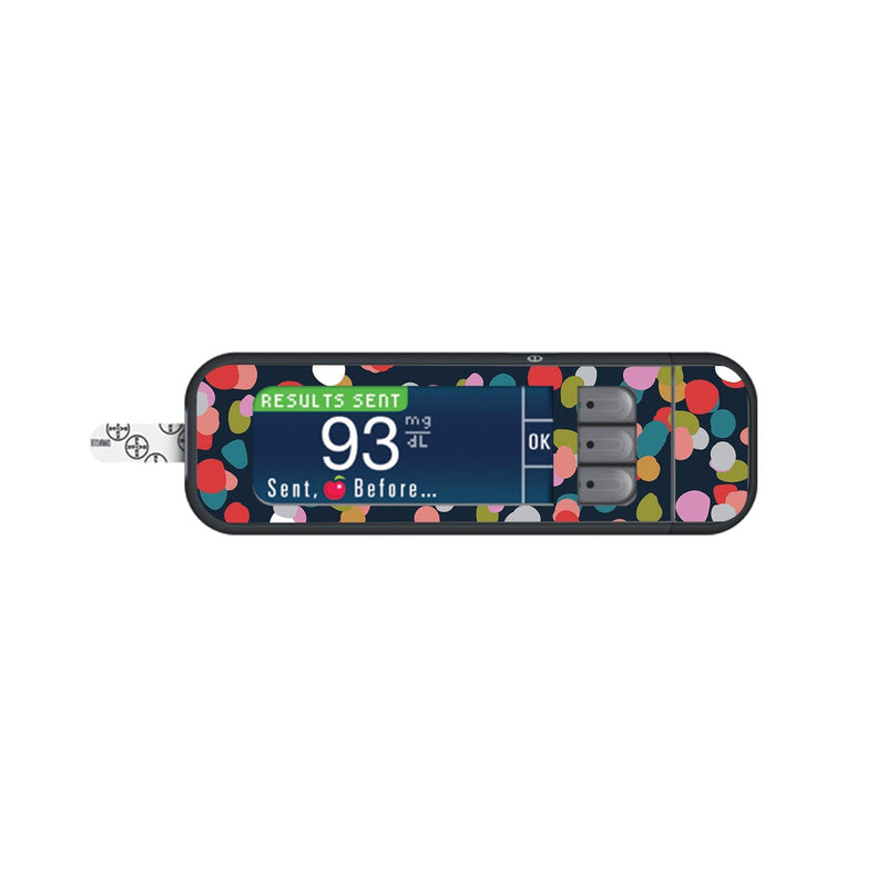Peelz Dots Bayer Contour Next Glucometer Peelz/Stickers White Smoke