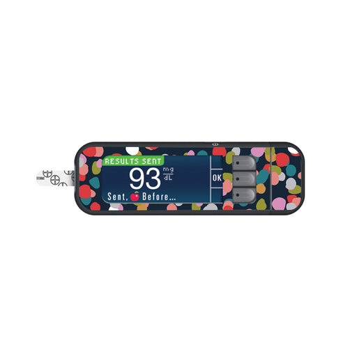 Peelz Dots Bayer Contour Next Glucometer Peelz/Stickers White Smoke
