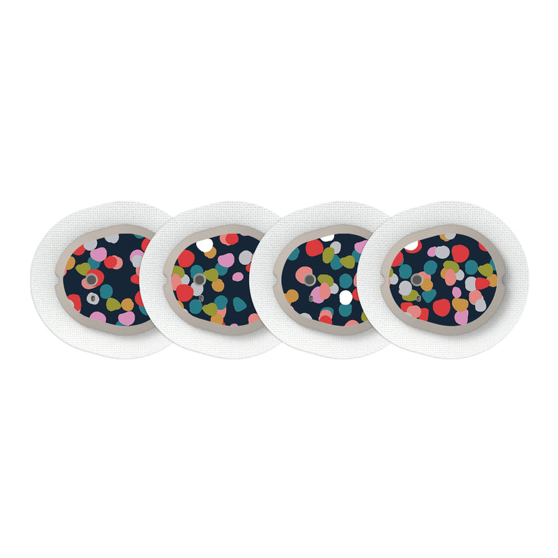 Peelz Dots DEXCOM G7 and Stelo Transmitter Peelz/Stickers White Smoke 4-pack (Set of 4 Stickers)
