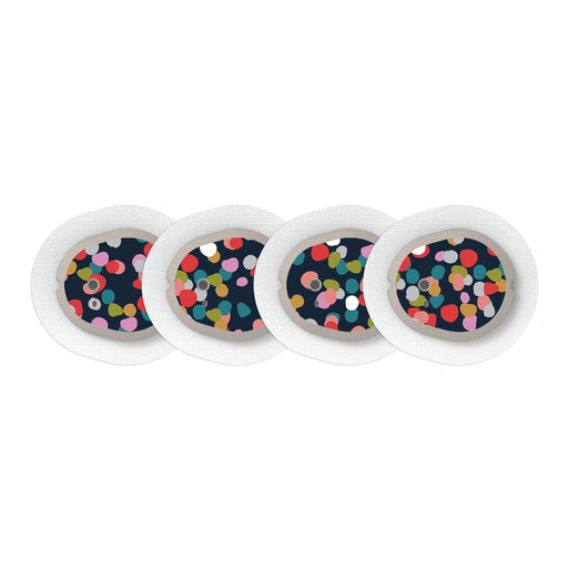 Peelz Dots DEXCOM G7 and Stelo Transmitter Peelz/Stickers White Smoke 4-pack (Set of 4 Stickers)