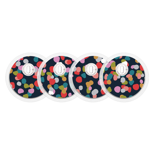 Peelz Dots FreeStyle Libre 3 Plus & Lingo  Sensor Peelz/Stickers White Smoke 4-pack (Set of 4 Stickers)