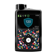 Peelz Dots Medtronic MiniMed 770G & 780G Peelz/Stickers Black Whole System Peelz (front back + clip),Front Peelz