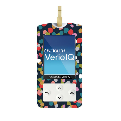 Peelz Dots OneTouch Verio IQ Glucometer Peelz/Stickers White Smoke