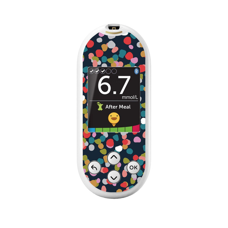 Peelz Dots OneTouch Verio Reflect Glucometer Peelz/Stickers White Smoke