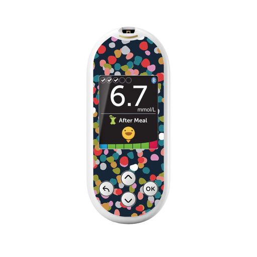 Peelz Dots OneTouch Verio Reflect Glucometer Peelz/Stickers White Smoke