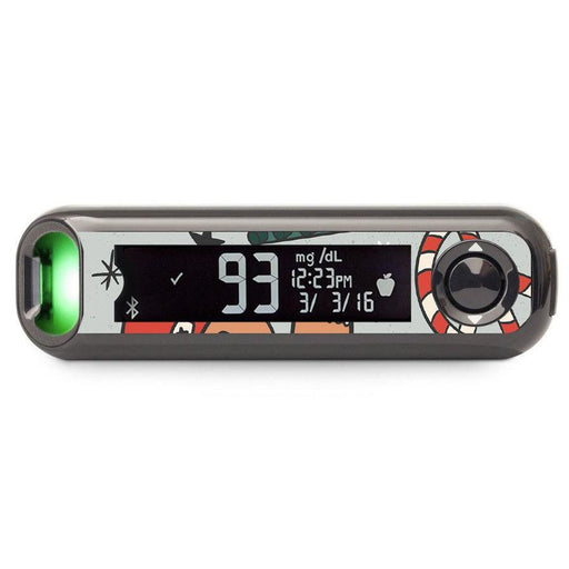 Peelz Doughmies Bayer Contour© Next One Glucometer Peelz/Stickers Black