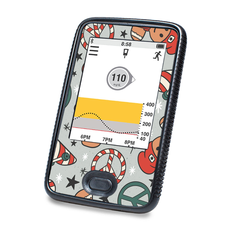 Peelz Doughmies DEXCOM G6 Touchscreen Receiver Peelz/Stickers White Smoke