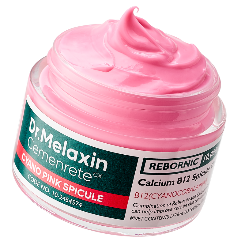 AsiaBeautyMall Dr. Melaxin Cemenrete Cyano Pink Spicule Cream Moisturizer Black