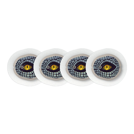 Peelz Dragon Sticker DEXCOM G7 and Stelo Transmitter Peelz/Stickers White Smoke 4-pack (Set of 4 Stickers)