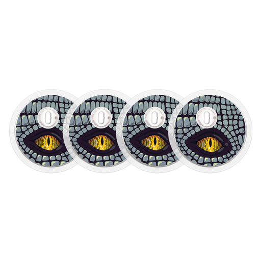 Peelz Dragon Sticker FreeStyle Libre 3 Plus & Lingo  Sensor Peelz/Stickers White Smoke 4-pack (Set of 4 Stickers)