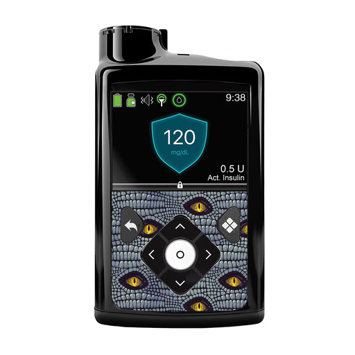 Peelz Dragon Sticker Medtronic MiniMed 770G & 780G Peelz/Stickers Black Whole System Peelz (front back + clip),Front Peelz