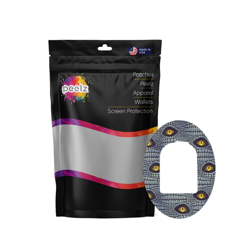 Peelz Dragon Sticker Pod Patch Tape - Pump Peelz Patch Medical Tape White Smoke 4-Pack (Set of 4 Patches)