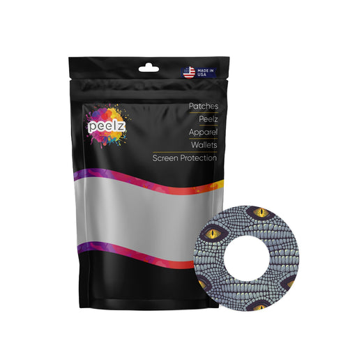 Peelz Dragon Sticker Patch  Tape Designed for the FreeStyle Libre 2 Patch Medical Tape White Smoke 12-Pack Libre 2 (Set of 12 Patches),4-Pack Libre 2 (Set of 4 Patches)