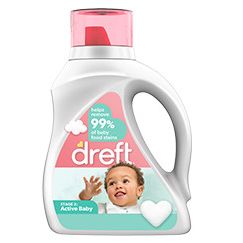 dreft Dreft Active Baby Liquid Laundry Detergent, Helps Remove 99% of Baby Food Stains, Hypoallergenic, 32 loads diapering in Baby & toddler White Smoke