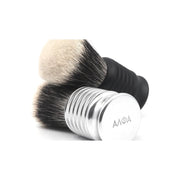 Alpha Brush Shaving Co. Alpha Brush & Shaving Co. El Gordo G5 Shaving Brush Shaving Brush Light Gray Black,Silver