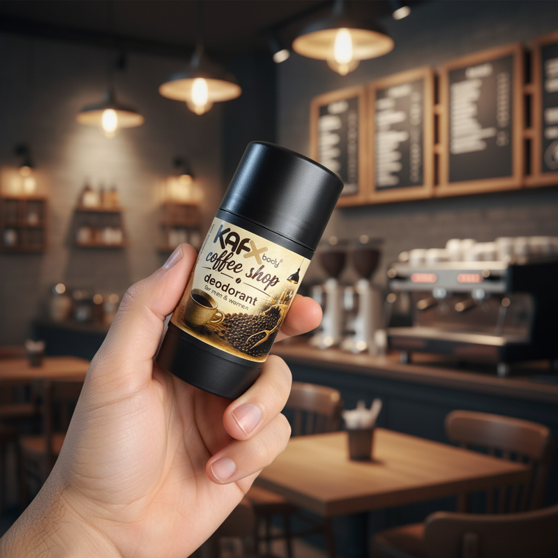 Coffee Shop Coffee-Infused Natural Deodorant – Real Coffee Scent & Safe for All