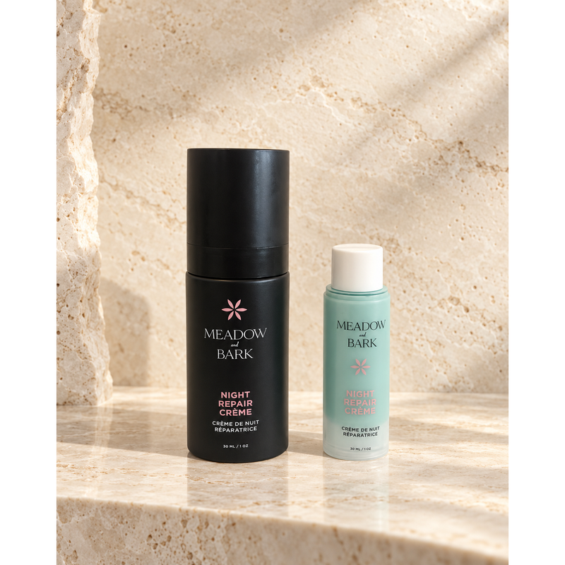 Meadow and Bark Night Repair Crème Skincare Light Gray 60 g
