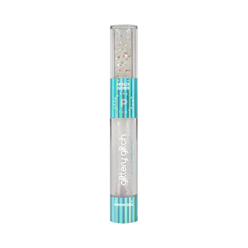 Profusion Cosmetics Metachrome | Glitter Glitch Holo Brow Gel & Gems Eyes Light Gray