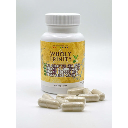 Nicko Kitchen Shop WholyTrinity Sea Moss Capsules with Bladderwrack and Burdock Root | 30 Day Supply Nutrition Gels & Chews Lavender