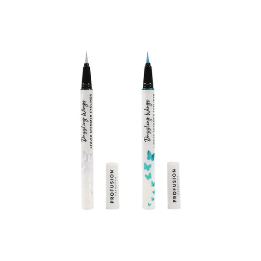 Profusion Cosmetics Empowered Butterfly | Dazzling Wings Liquid Shimmer Eyeliner Eyes Light Gray Take Flight