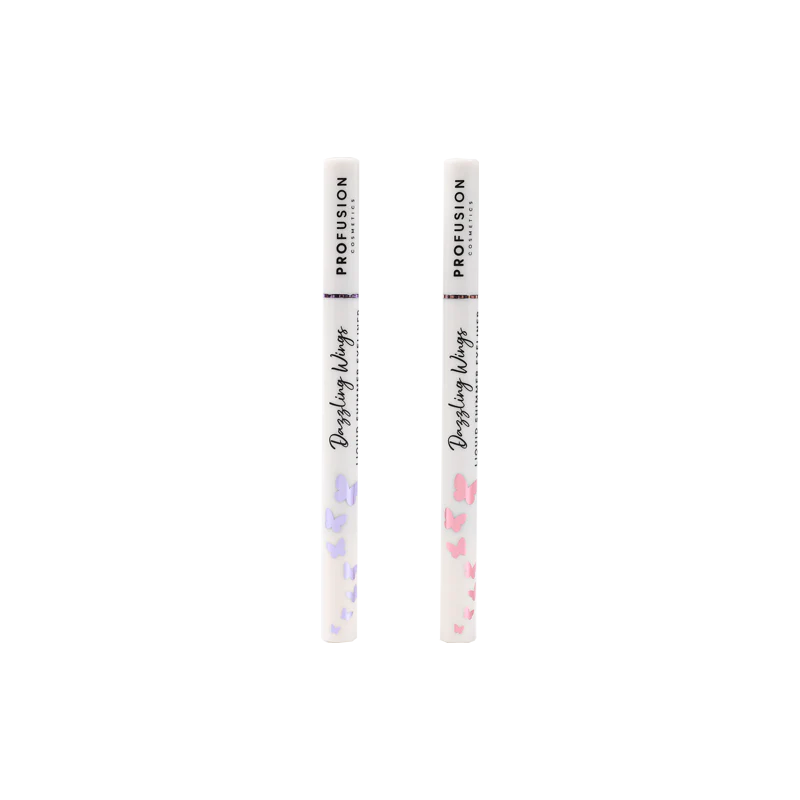Profusion Cosmetics Empowered Butterfly | Dazzling Wings Liquid Shimmer Eyeliner Eyes Light Gray Take Flight,Just Wing It
