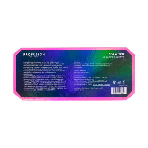 Profusion Cosmetics Sea Witch 8 Shade Palette Eye Midnight Blue