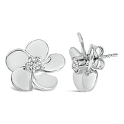 Bids.com 10K White Gold 1/3 Cttw Lab Grown Diamond Flower Petal Stud Earrings Earrings White Smoke White.Gold / -,Yellow.Gold / -