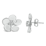 Bids.com 10K White Gold 1/3 Cttw Lab Grown Diamond Flower Petal Stud Earrings Earrings White Smoke White.Gold / -,Yellow.Gold / -