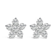 Bids.com 10K White Gold 1/2 Cttw Lab Grown Diamond Star Stud Earrings Earrings White Smoke White.Gold / -