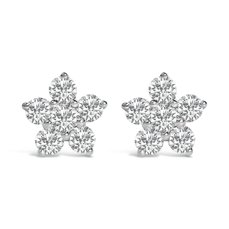 Bids.com 10K White Gold 1/2 Cttw Lab Grown Diamond Star Stud Earrings Earrings White Smoke White.Gold / -