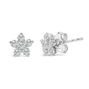 Bids.com 10K White Gold 1/2 Cttw Lab Grown Diamond Star Stud Earrings Earrings White Smoke White.Gold / -,Yellow.Gold / -