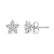 Bids.com 10K White Gold 1/2 Cttw Lab Grown Diamond Star Stud Earrings Earrings White Smoke White.Gold / -,Yellow.Gold / -