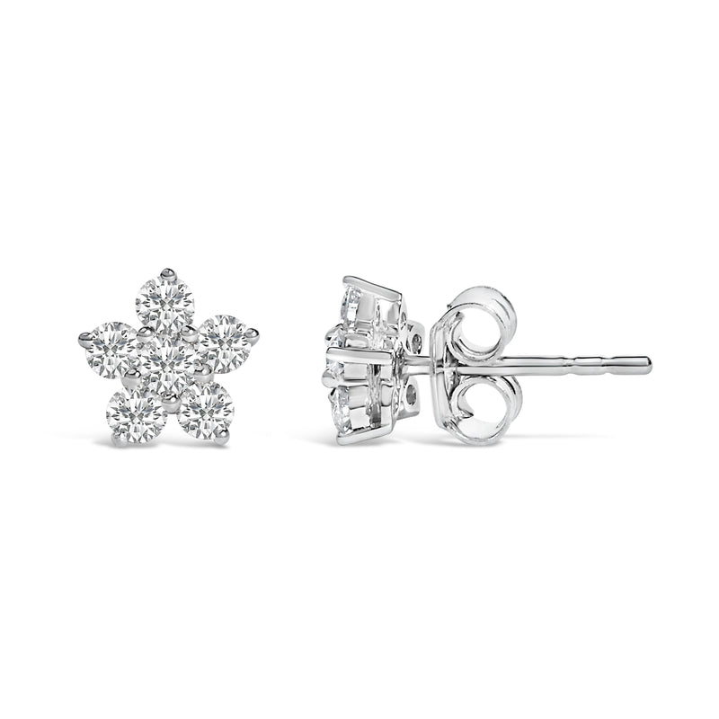 Bids.com 10K White Gold 1/2 Cttw Lab Grown Diamond Star Stud Earrings Earrings White Smoke White.Gold / -,Yellow.Gold / -