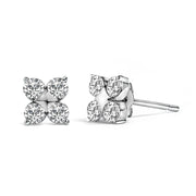 Bids.com 10K White Gold 1/2 Cttw Lab Grown Diamond Snowflake Stud Earrings Earrings White Smoke White.Gold / -,Yellow.Gold / -